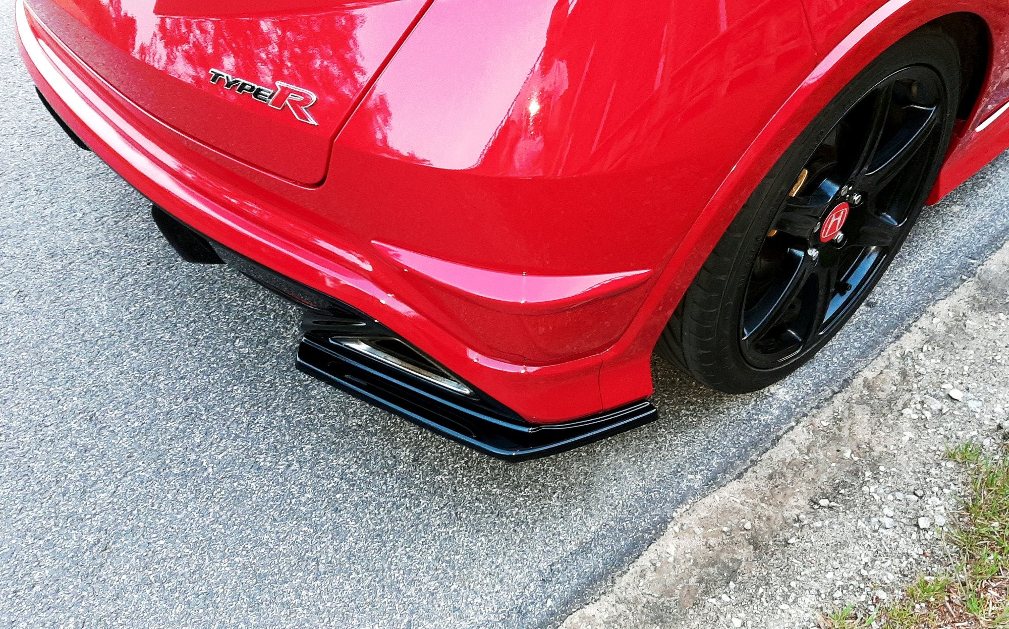 Maxton Design Heck Ansatz Flaps Diffusor passend für HONDA CIVIC VIII TYPE-R GP schwarz Hochglanz