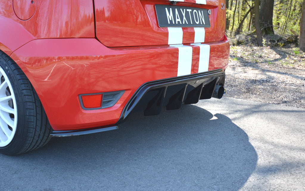 Maxton Design Diffusor Heck Ansatz passend für Ford Fiesta ST Mk6 schwarz Hochglanz