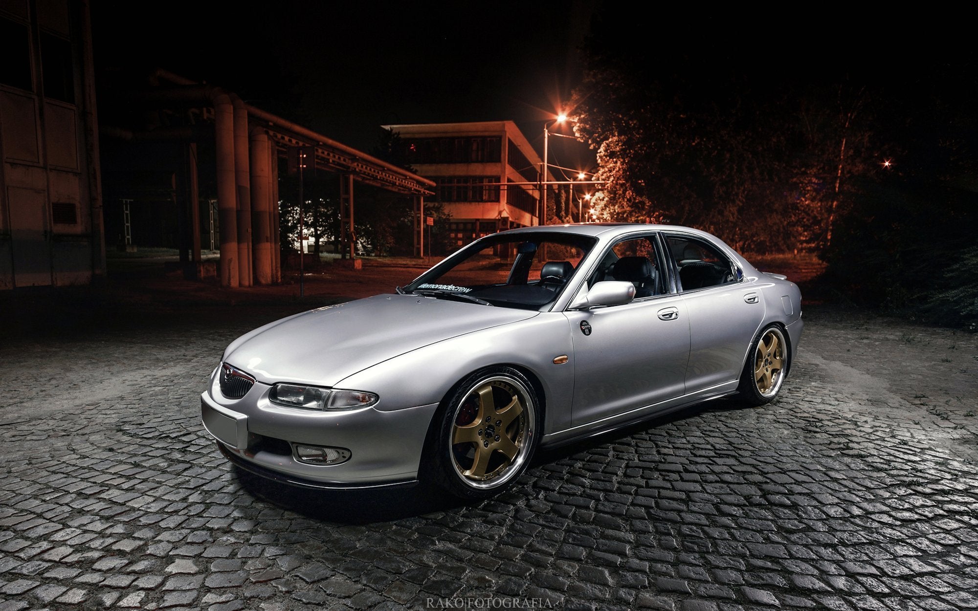 Maxton Design Street+ Spoilerlippe Front Ansatz passend für Mazda Xedos 6 schwarz Hochglanz