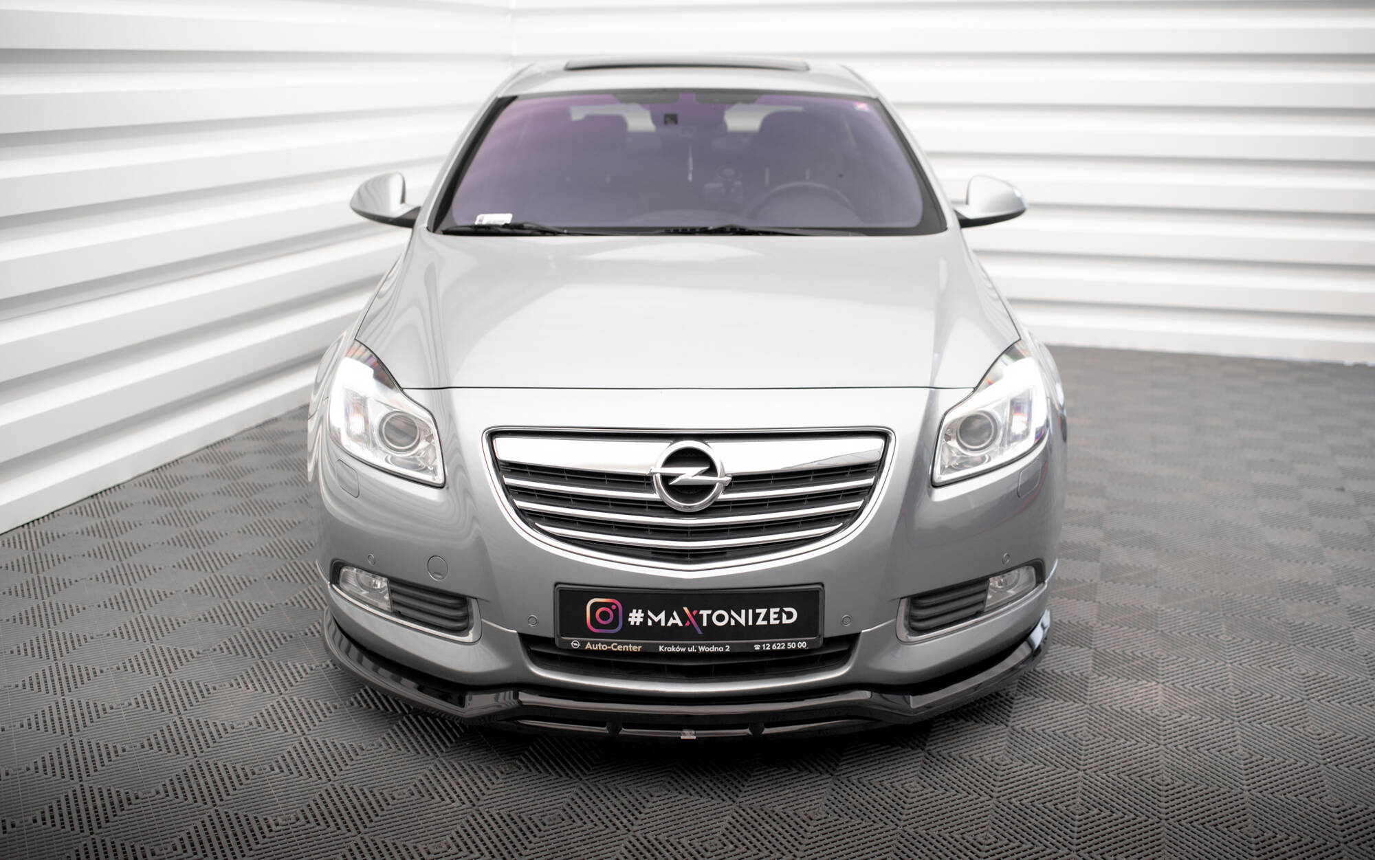 Maxton Design Street+ Spoilerlippe Front Ansatz passend für Opel Insignia OPC-Line Mk1 schwarz Hochglanz