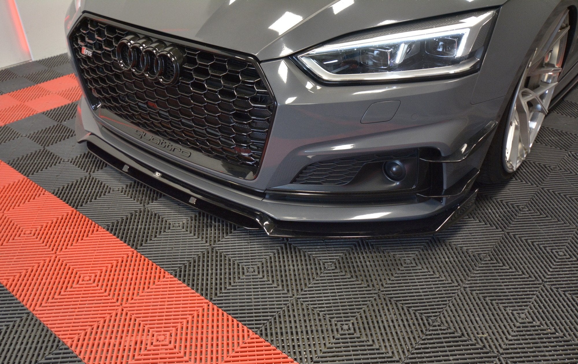 Maxton Design Street+ Spoilerlippe Front Ansatz passend für Audi S5 / A5 S-Line F5 Coupe / Sportback