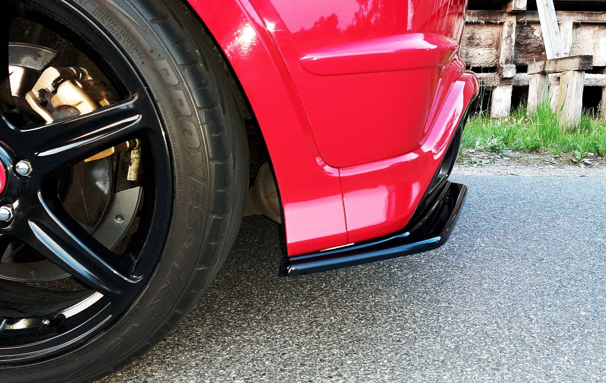 Maxton Design Heck Ansatz Flaps Diffusor passend für HONDA CIVIC VIII TYPE-R GP schwarz Hochglanz