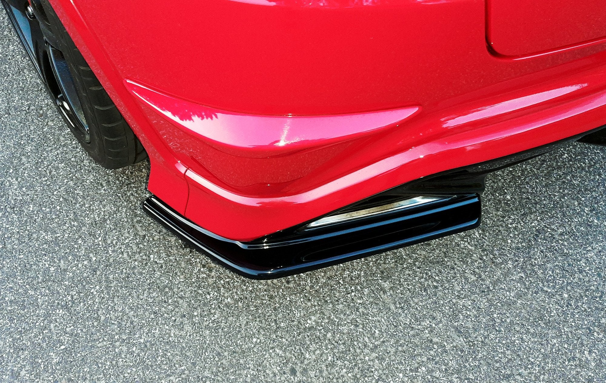 Maxton Design Heck Ansatz Flaps Diffusor passend für HONDA CIVIC VIII TYPE-R GP schwarz Hochglanz