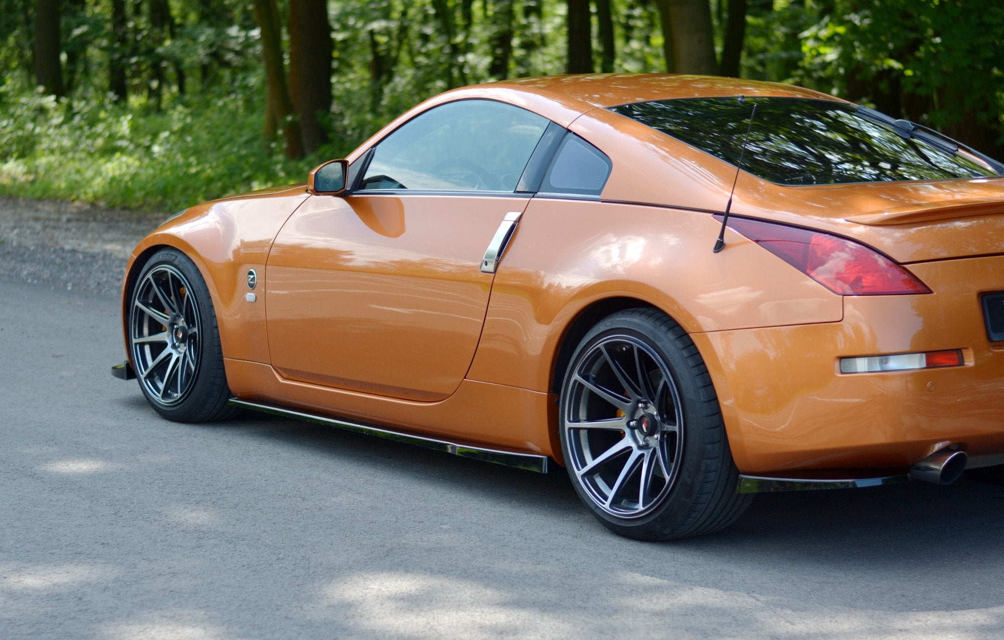 Maxton Design Street+ Seitenschweller Leisten passend für Nissan 350Z schwarz Hochglanz