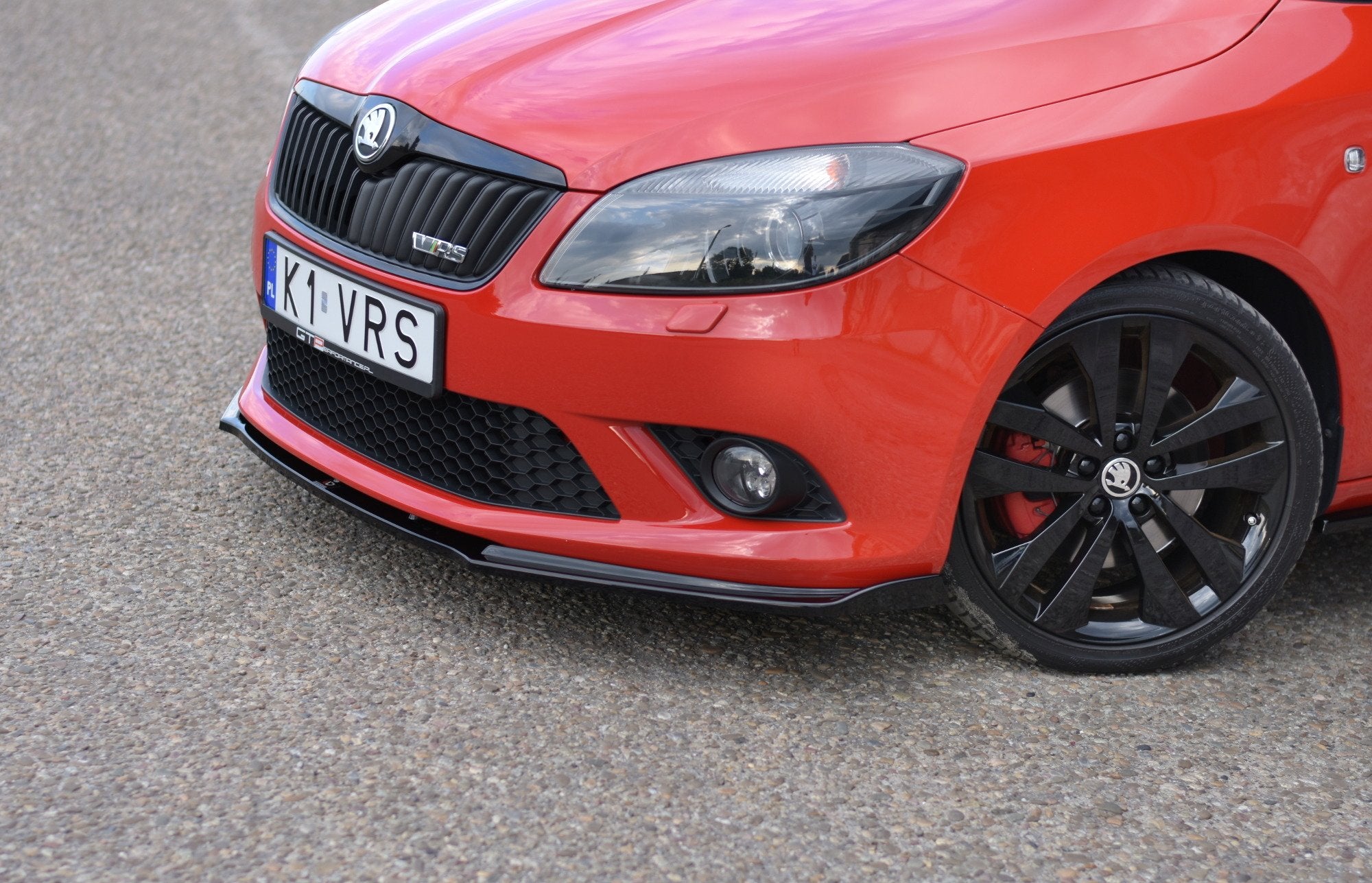 Maxton Design Street+ Spoilerlippe Front Ansatz passend für SKODA FABIA MK2 RS schwarz Hochglanz
