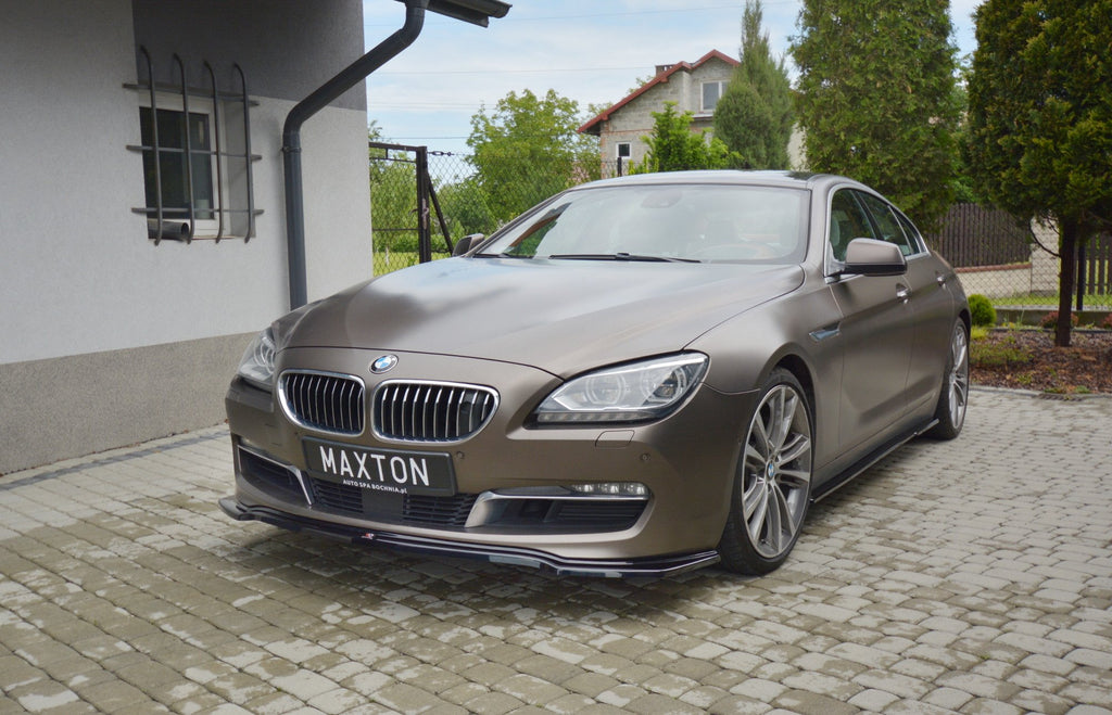 Maxton Design Street+ Spoilerlippe Front Ansatz passend für BMW 6er GRAN COUPÉ schwarz Hochglanz