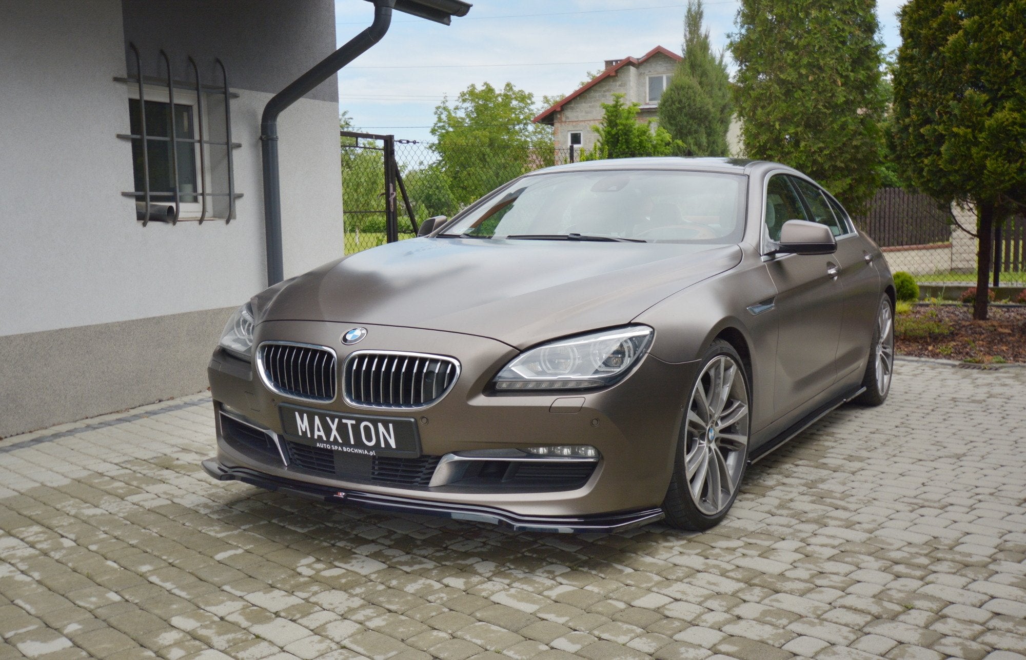 Maxton Design Street+ Spoilerlippe Front Ansatz passend für BMW 6er GRAN COUPÉ schwarz Hochglanz
