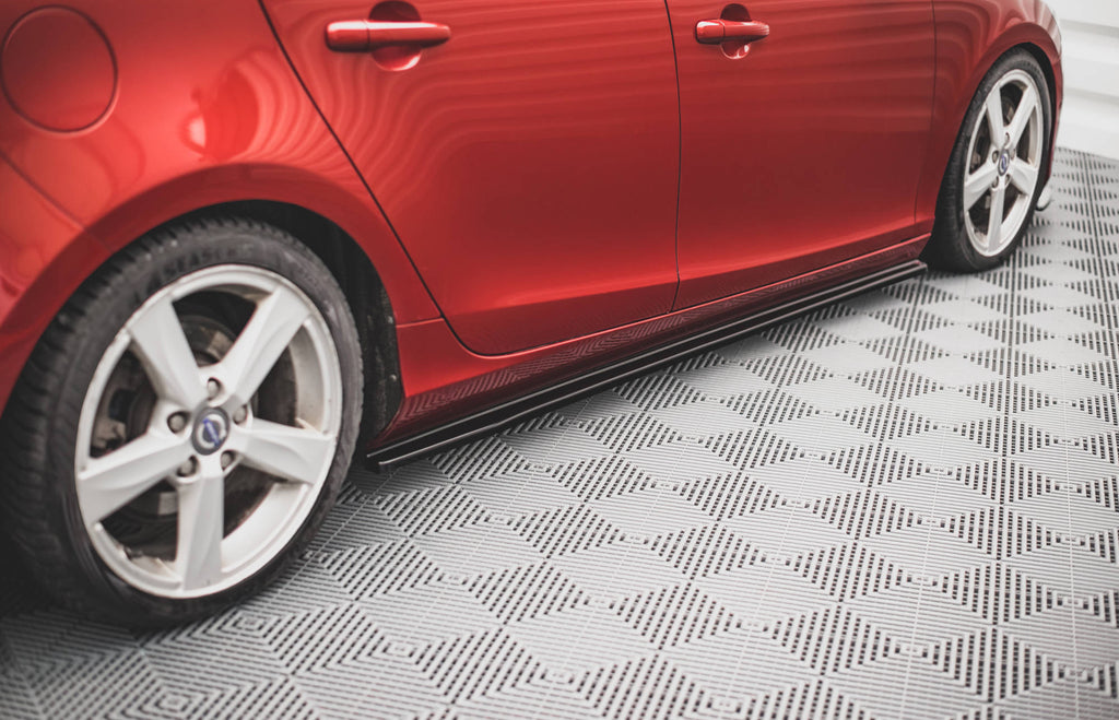 Maxton Design Street+ Seitenschweller Leisten passend für Volvo V40 schwarz Hochglanz