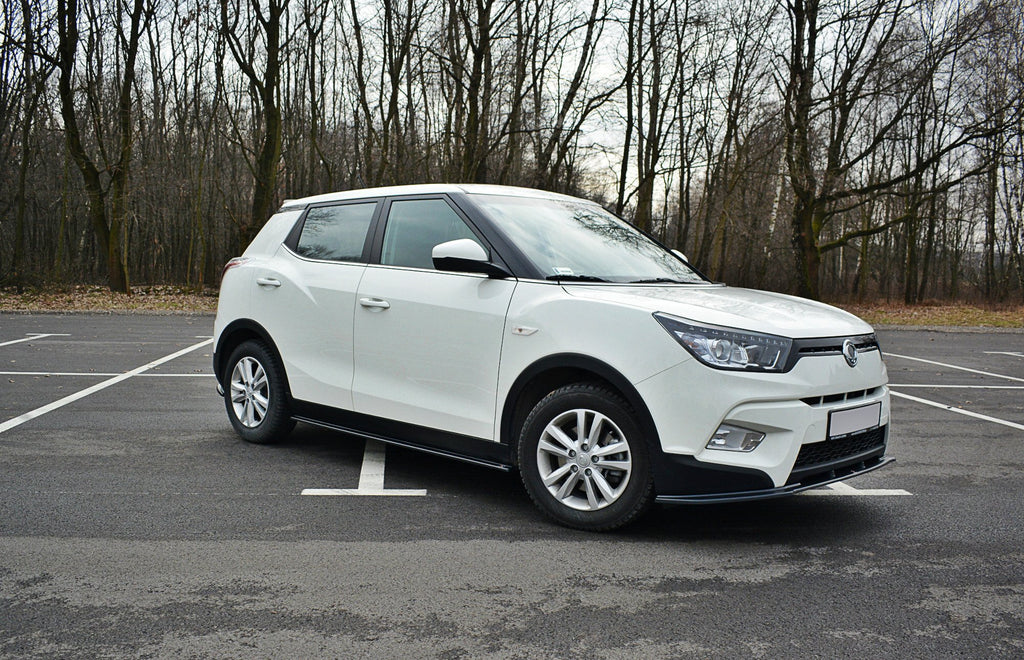 Maxton Design Street+ Seitenschweller Leisten passend für SSANGYONG TIVOLI schwarz Hochglanz