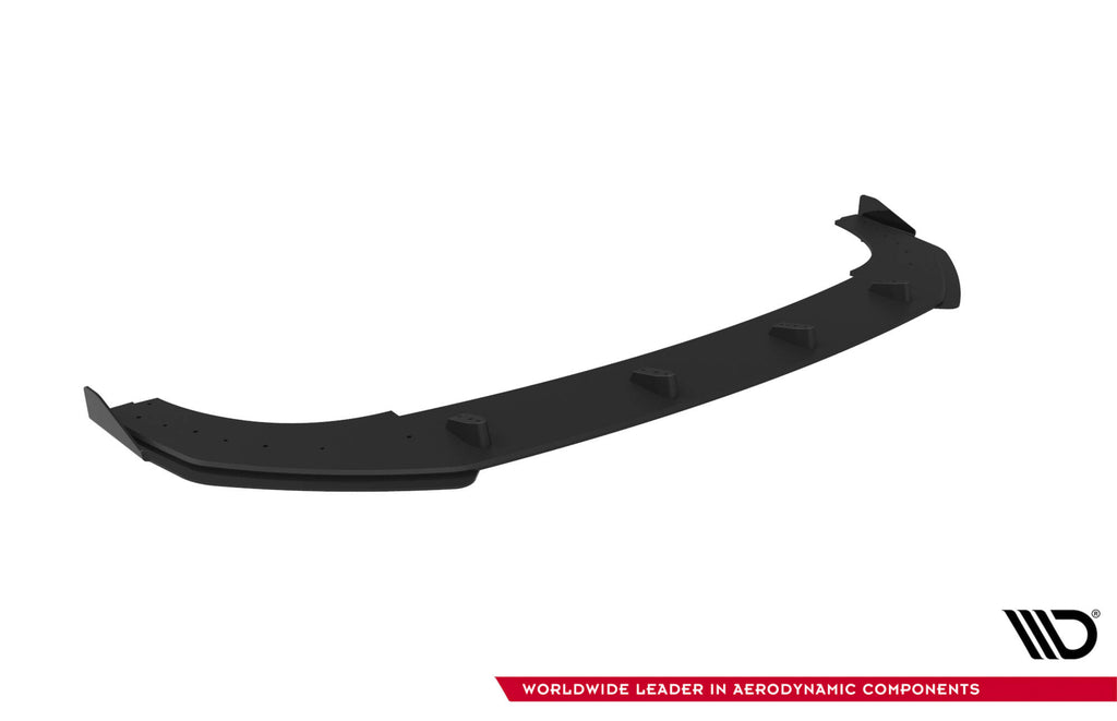 Maxton Design Street Pro Street+ Spoilerlippe Front Ansatz + Flaps passend für VW Golf GTI Clubsport Mk8 Facelift schwarz Hochglanz