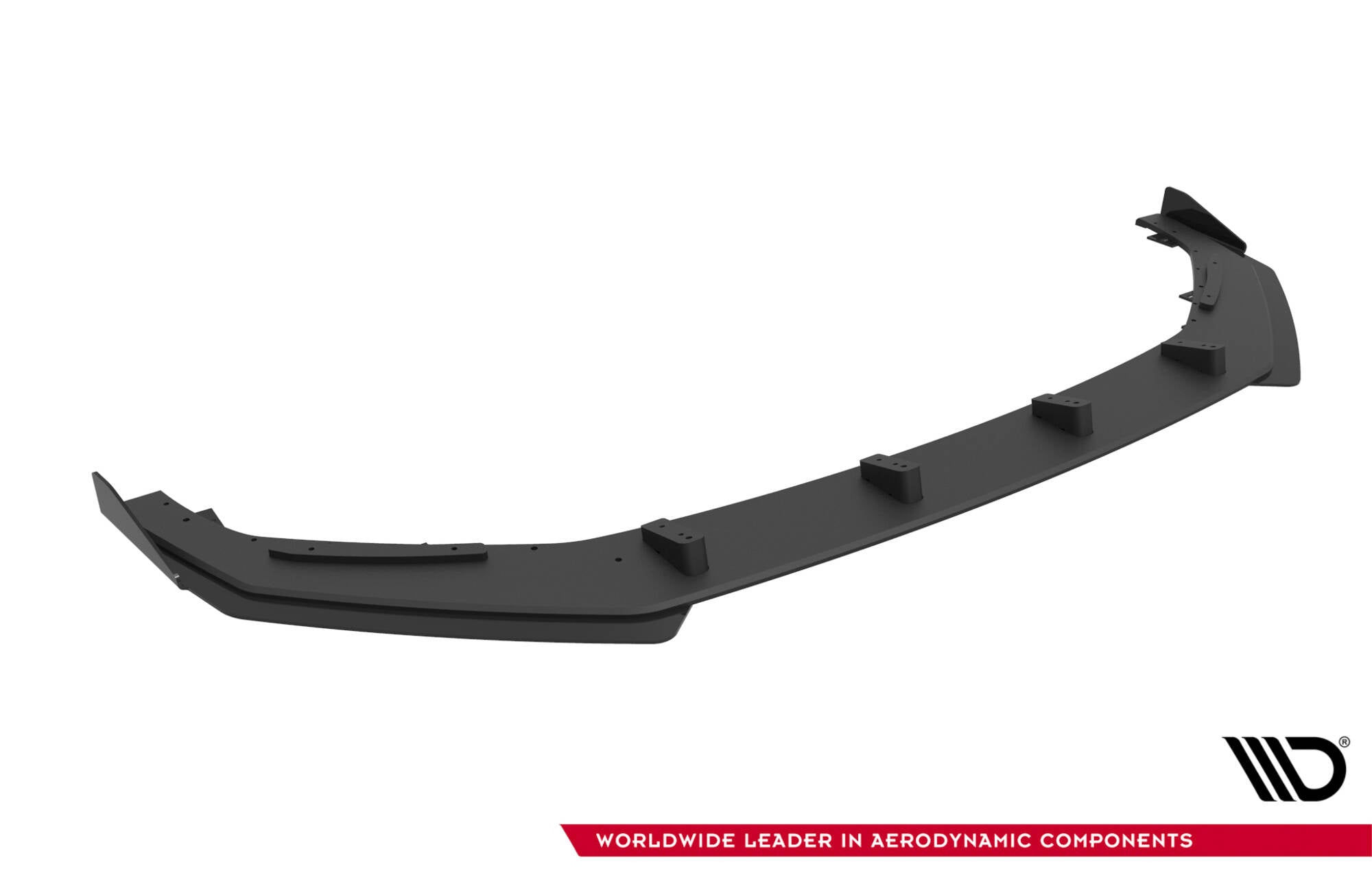 Maxton Design Street Pro Street+ Spoilerlippe Front Ansatz + Flaps passend für Audi A5 F5 Facelift schwarz Hochglanz