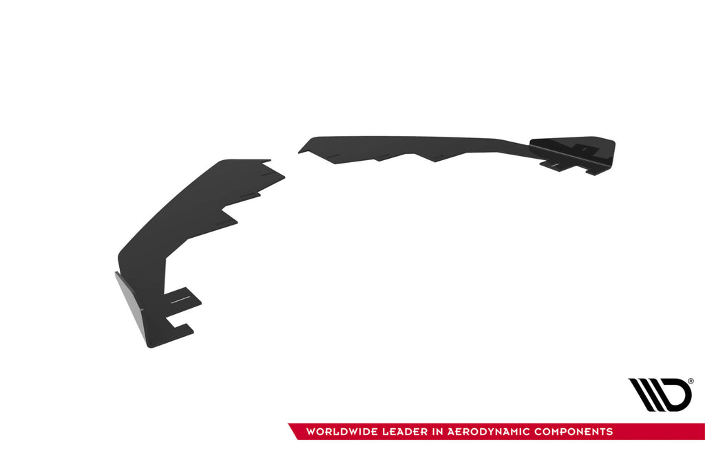 Maxton Design Front Stoßstange Flaps passend für Audi A5 F5 Facelift schwarz Hochglanz