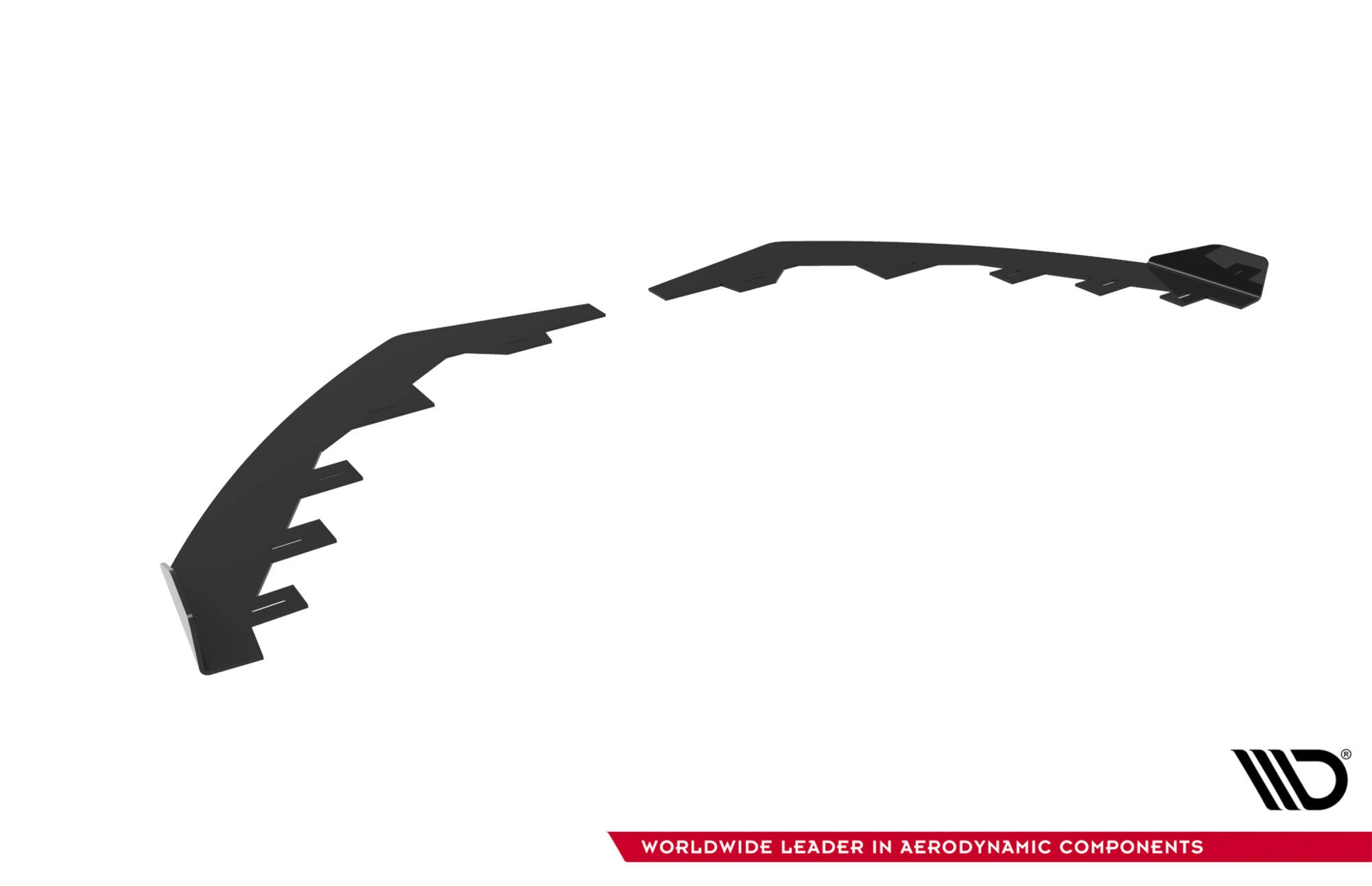 Maxton Design Front Stoßstange Flaps passend für Ford Focus ST Mk3 Facelift schwarz Hochglanz