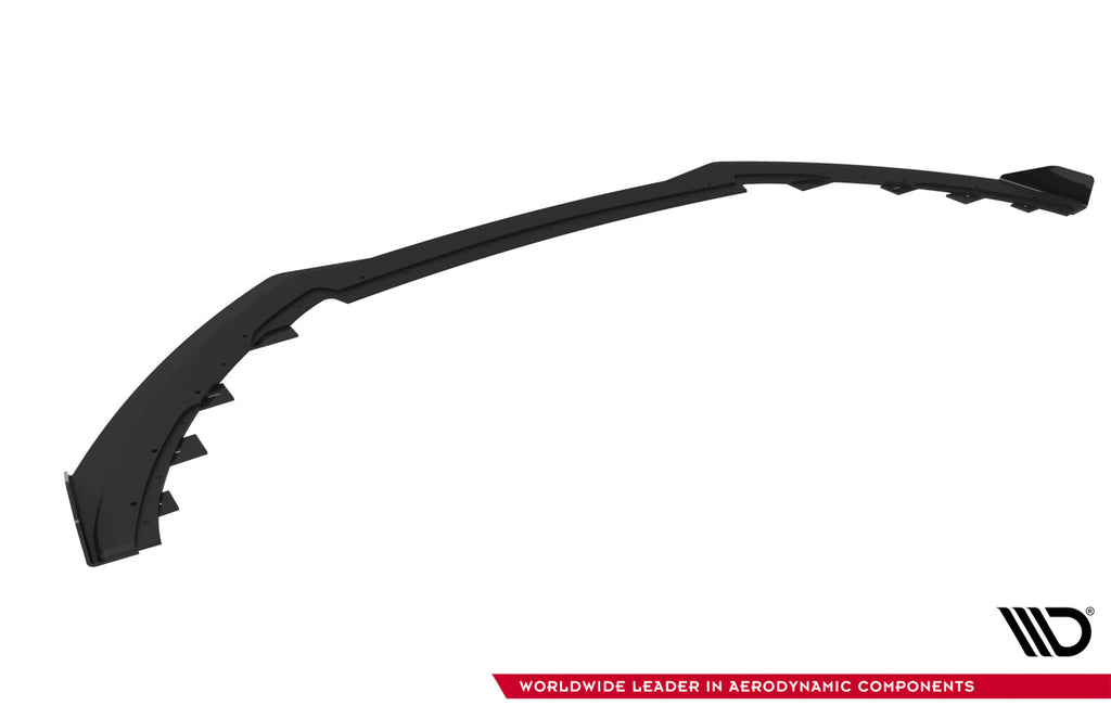 Maxton Design Street Pro Street+ Spoilerlippe Front Ansatz + Flaps passend für Ford Focus ST Mk3 Facelift schwarz Hochglanz