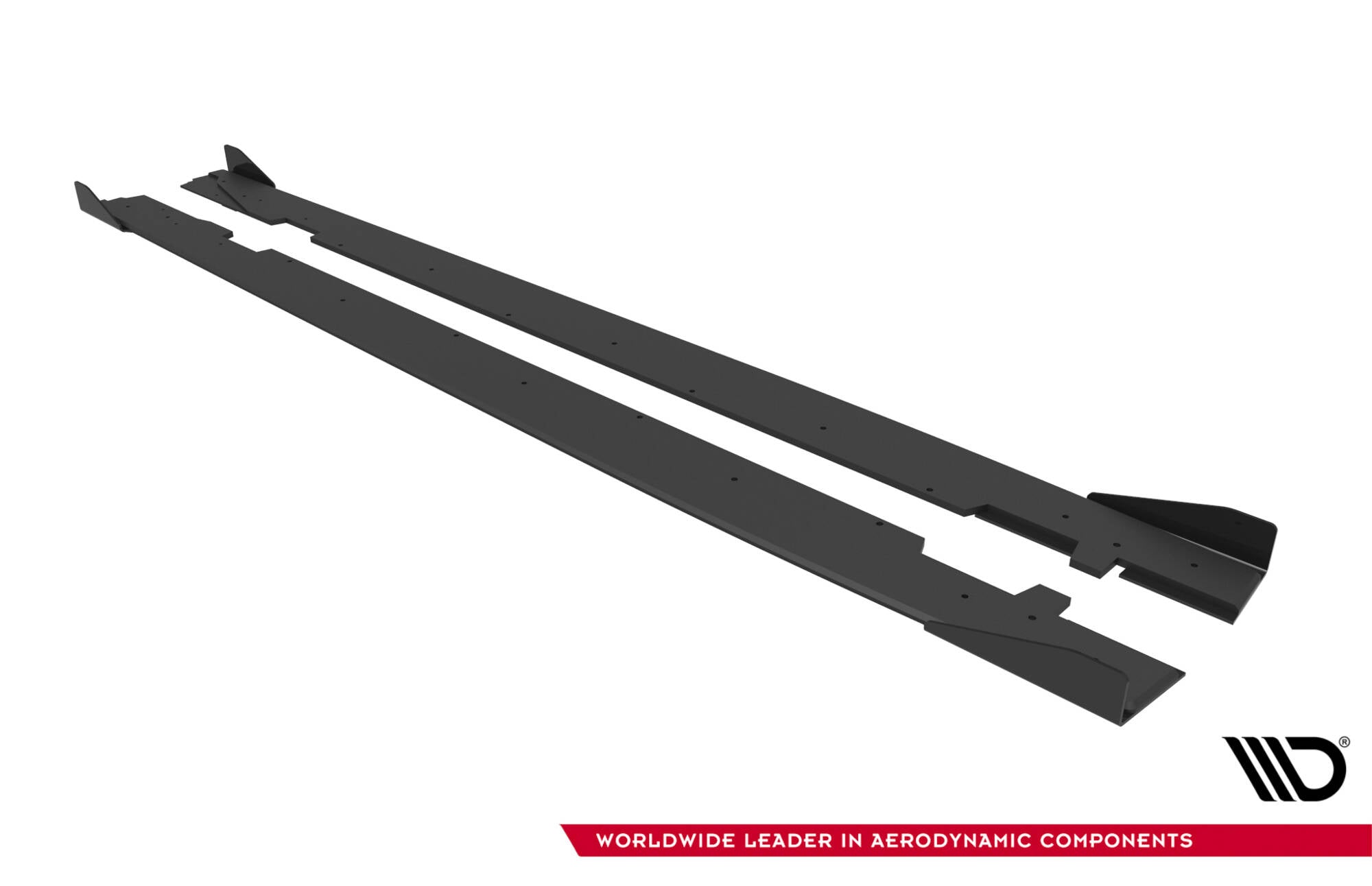 Maxton Design Street Pro Street+ Seitenschweller Leisten + Flaps passend für Audi A5 Sportback F5 Facelift schwarz Hochglanz