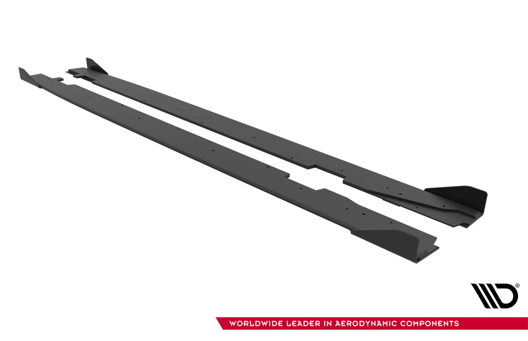 Maxton Design Street Pro Street+ Seitenschweller Leisten + Flaps passend für Audi A5 Sportback F5 Facelift schwarz Hochglanz