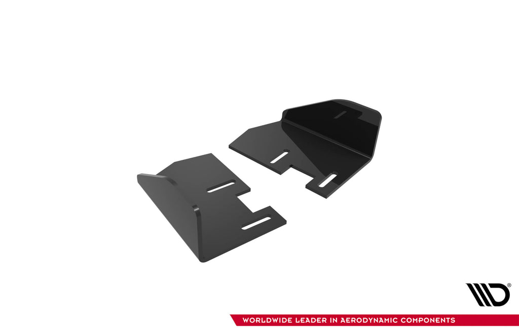 Maxton Design Hintere Seiten Flaps passend für Ford Focus ST Mk3 Facelift schwarz Hochglanz