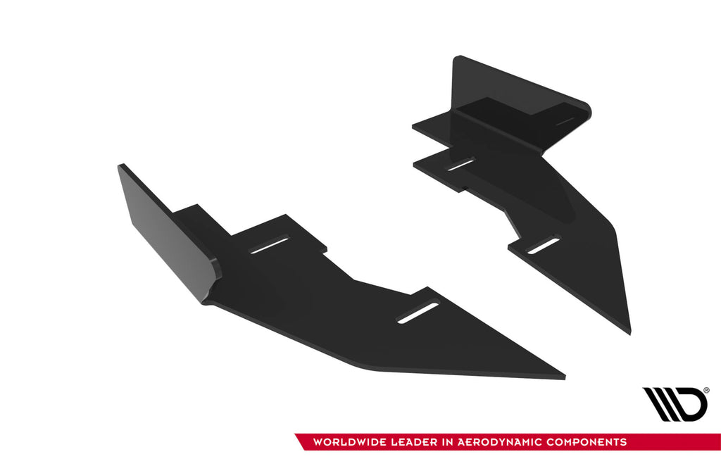 Maxton Design Hintere Seiten Flaps passend für Audi A5 F5 Facelift schwarz Hochglanz