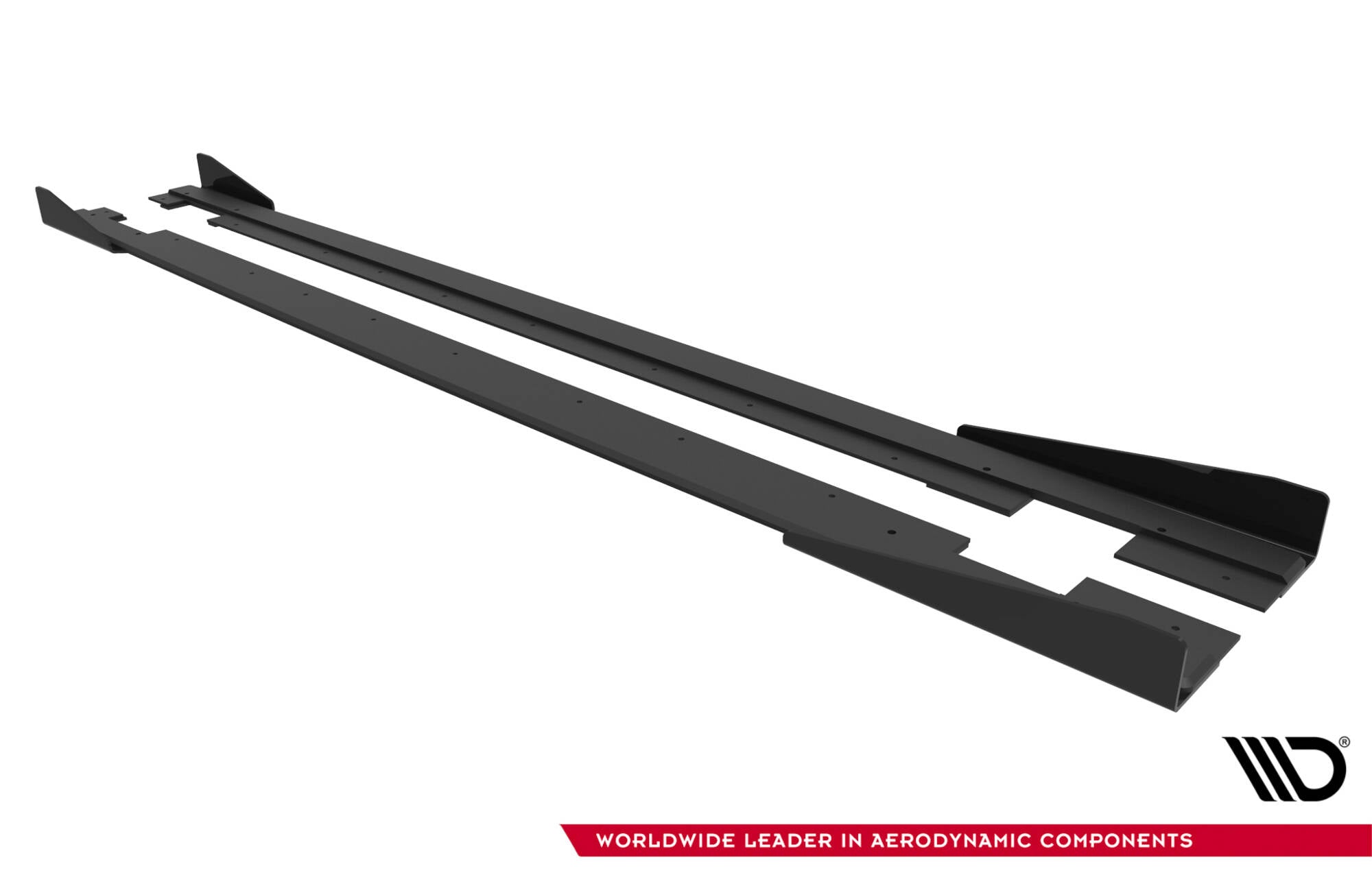 Maxton Design Street Pro Street+ Seitenschweller Leisten + Flaps passend für Audi TT S / TT S-Line 8J Facelift schwarz Hochglanz