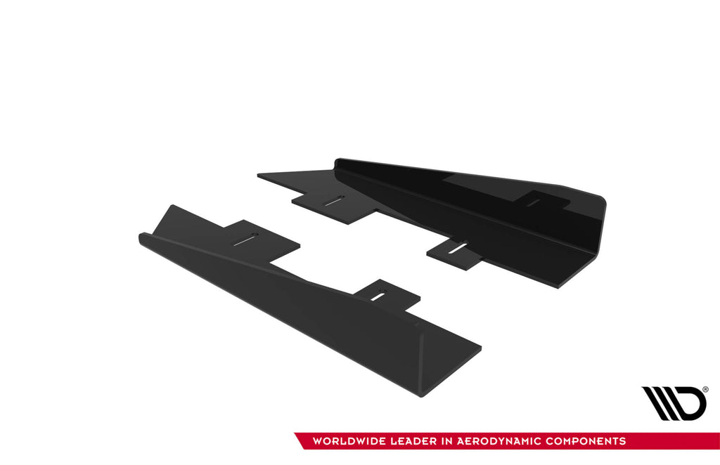 Maxton Design Seitenschweller Flaps passend für Audi TT S / TT S-Line 8J Facelift schwarz Hochglanz