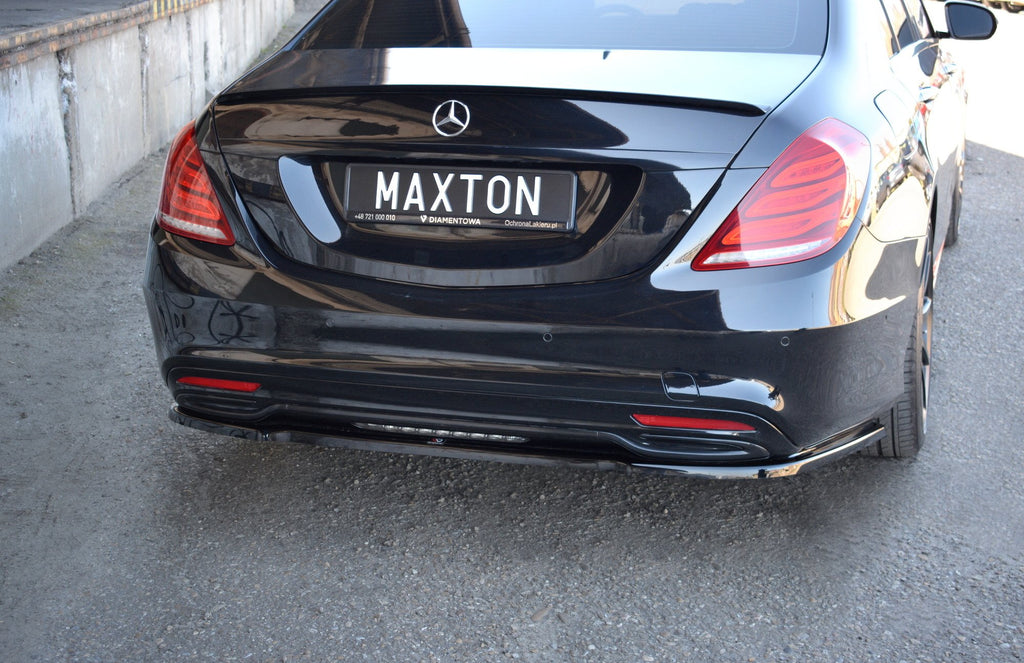 Maxton Design Heckansatz Mercedes S-KLASSE AMG-LINE W222 schwarz Hochglanz für Mercedes-Benz S Klasse W222