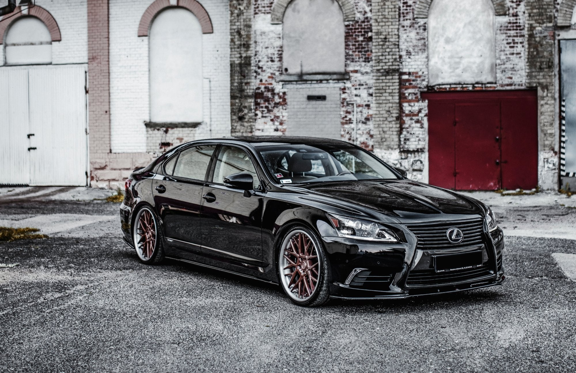 Maxton Design Street+ Seitenschweller Leisten passend für Lexus LS Long Wheelbase Mk4 Facelift schwarz Hochglanz