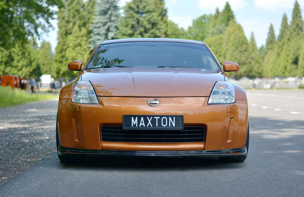 Maxton Design Street+ Spoilerlippe Front Ansatz passend für NISSAN 350Z schwarz Hochglanz