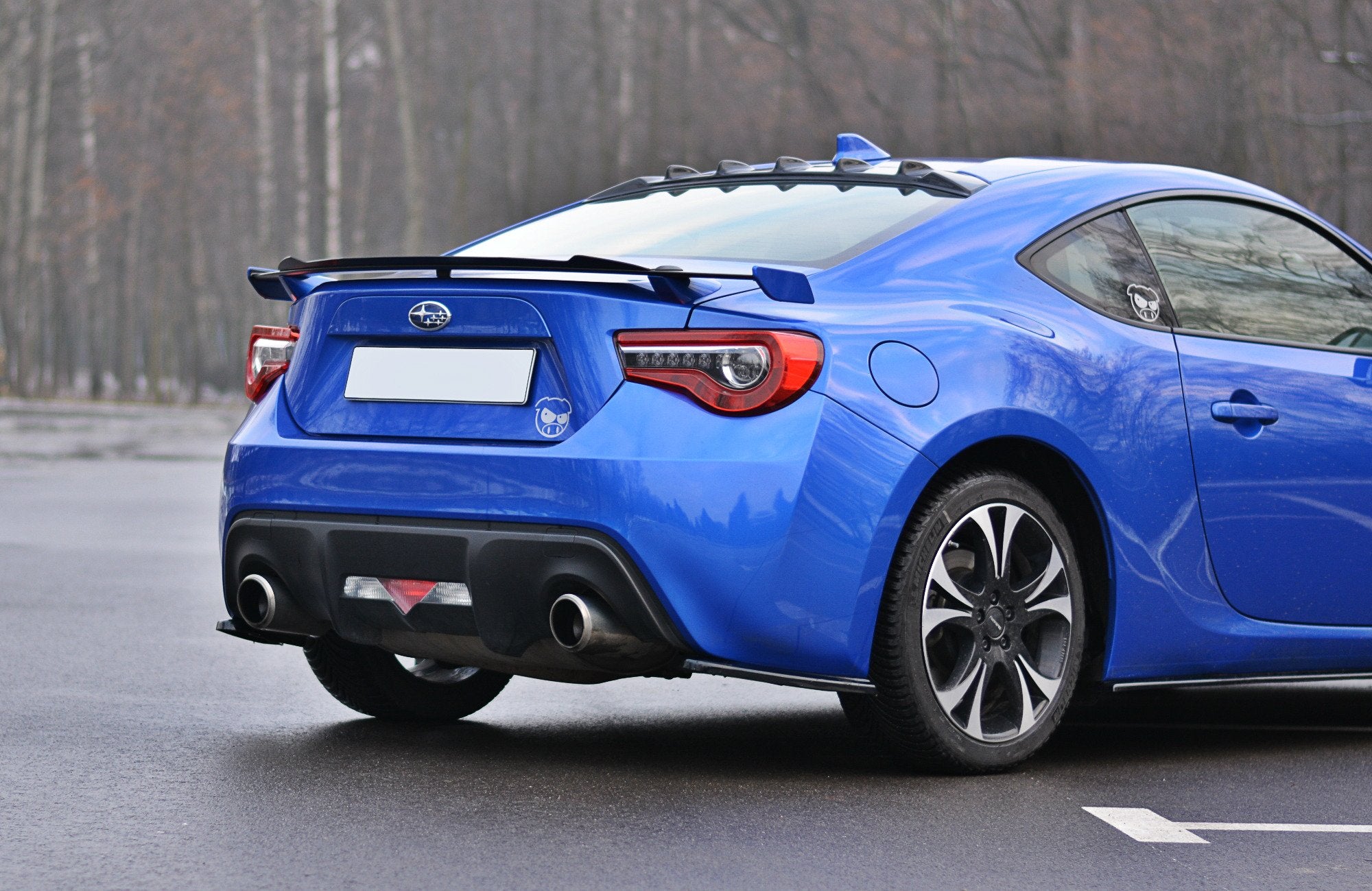 Maxton Design Spoiler CAP passend für Toyota GT86 Facelift / Subaru BRZ Mk1 Facelift schwarz Hochglanz