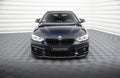 Maxton Design Street+ Spoilerlippe Front Ansatz V.6 passend für BMW 4er Coupe / Gran Coupe / Cabrio M-Paket F32 / F36 / F33 schwarz Hochglanz