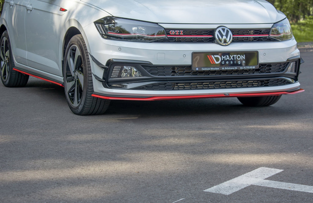 Maxton Design Front Ansatz V.2 für VW POLO MK6 GTI Carbon Look