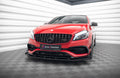 Maxton Design Front Stoßstange Flaps passend für Mercedes-Benz A 45 AMG W176 Facelift schwarz Hochglanz