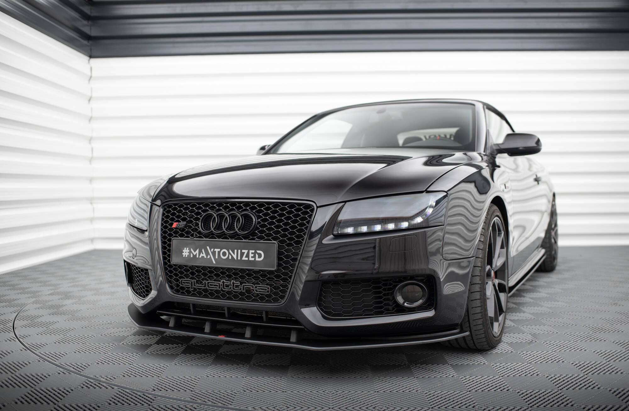 Maxton Design Street Pro Street+ Spoilerlippe Front Ansatz passend für Audi S5 / A5 S-Line 8T