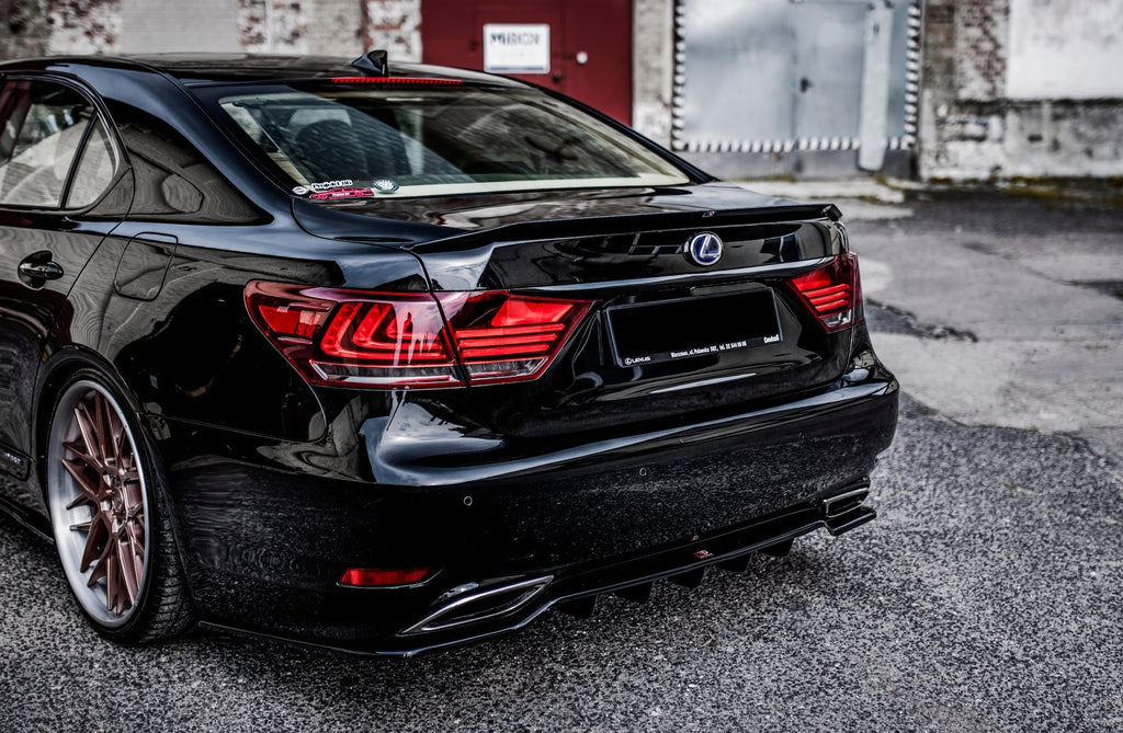Maxton Design Spoiler CAP passend für Lexus LS Mk4 Facelift schwarz Hochglanz