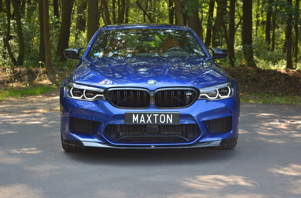 Maxton Design Street+ Spoilerlippe Front Ansatz V.1 passend für BMW M5 F90 schwarz Hochglanz