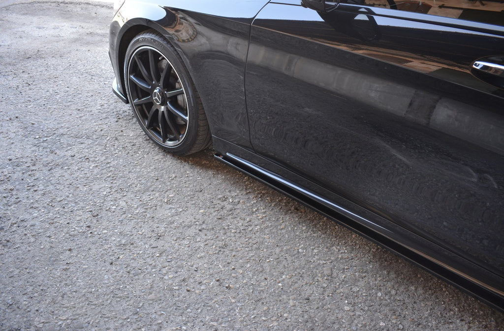 Maxton Design Seitenschweller Ansatz für Mercedes S-KLASSE AMG-LINE W222 schwarz matt