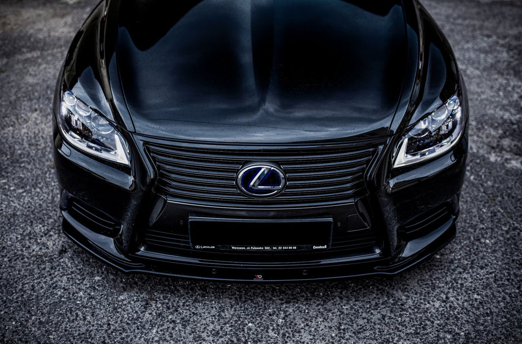 Maxton Design Street+ Spoilerlippe Front Ansatz passend für Lexus LS Mk4 Facelift schwarz Hochglanz