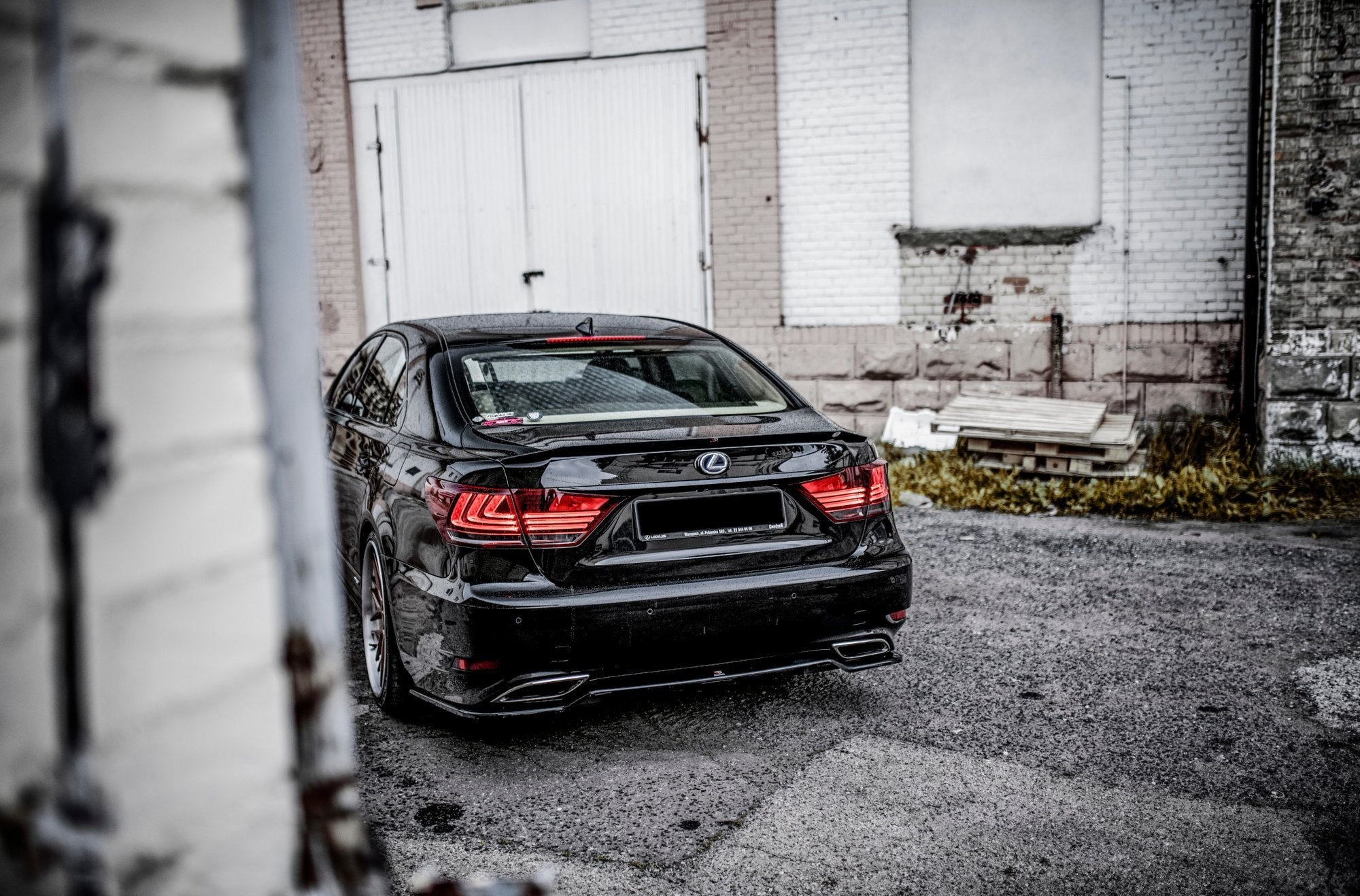 Maxton Design Heckansatz Lexus LS Mk4 Facelift schwarz Hochglanz für Lexus LS Mk4 Facelift