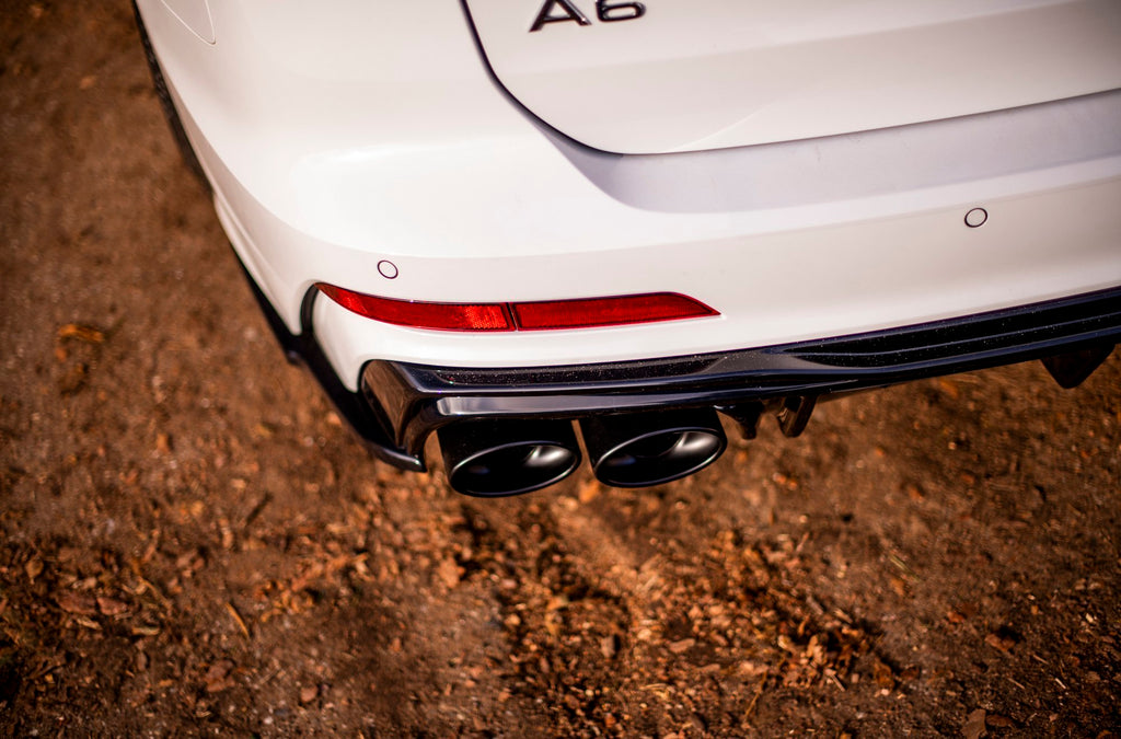 Maxton Design Diffusor Heck Ansatz + Endrohre passend für Audi A6 S-Line / S6 C8 / C8 Facelift