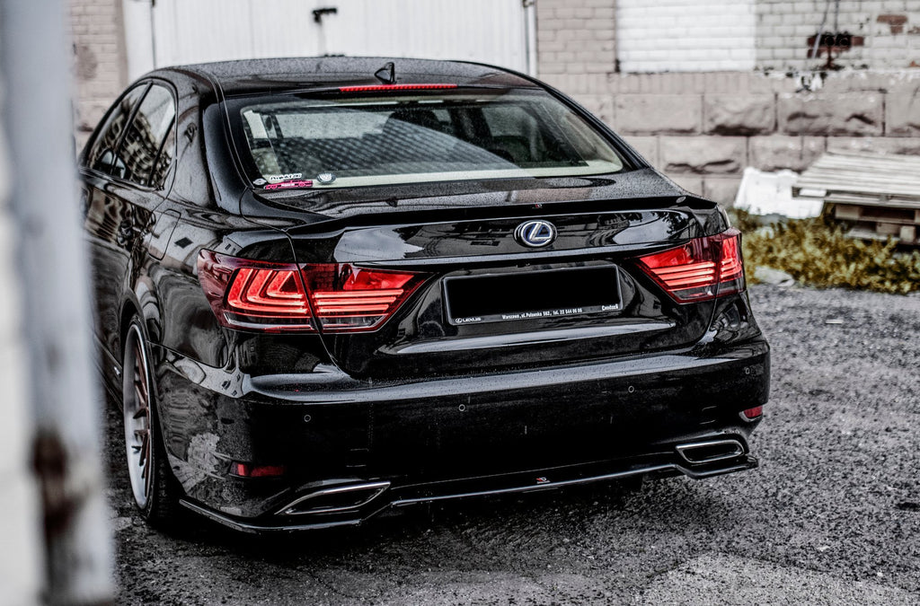 Maxton Design Spoiler CAP passend für Lexus LS Mk4 Facelift schwarz Hochglanz