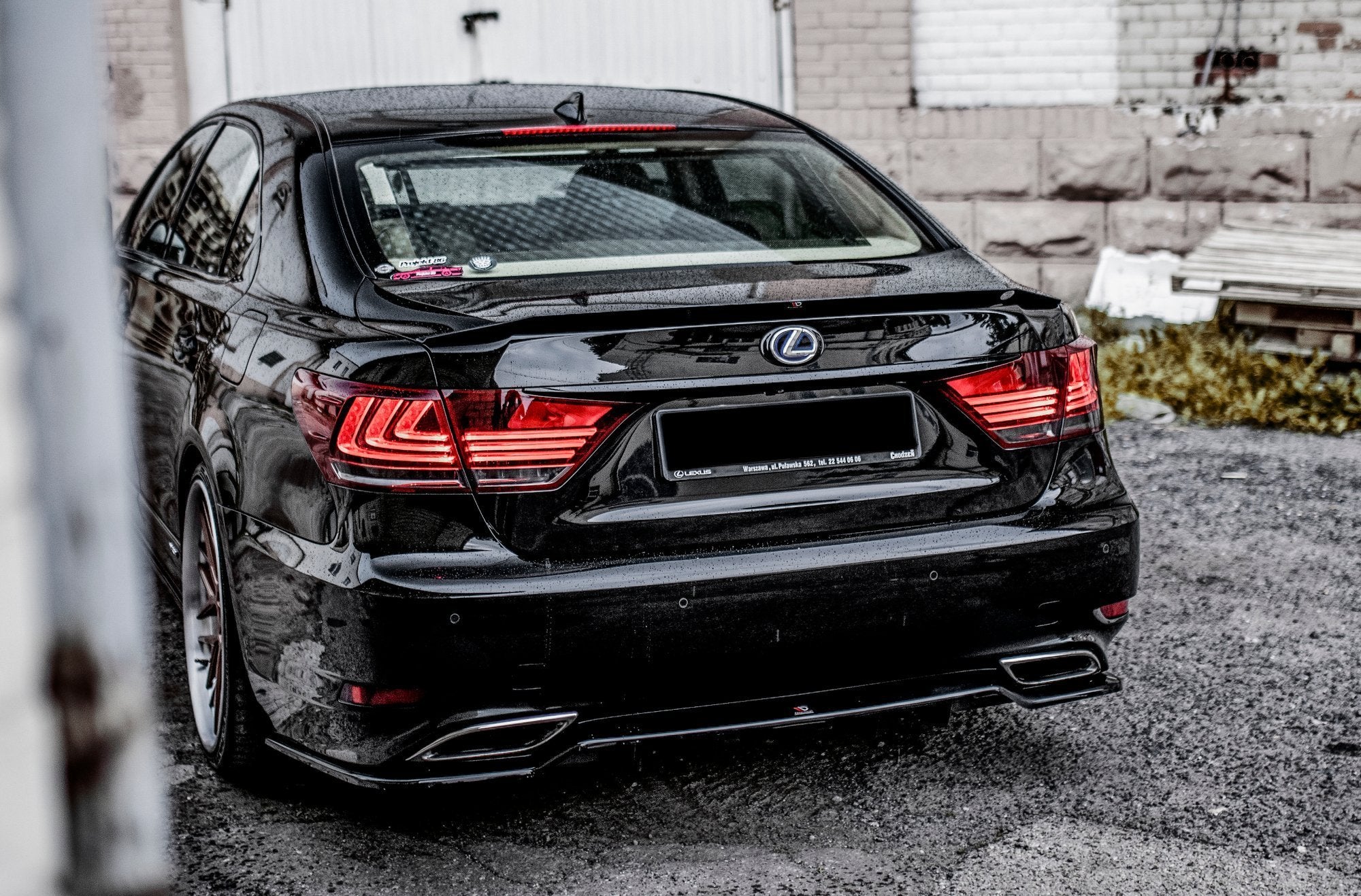 Maxton Design Spoiler CAP passend für Lexus LS Mk4 Facelift schwarz Hochglanz