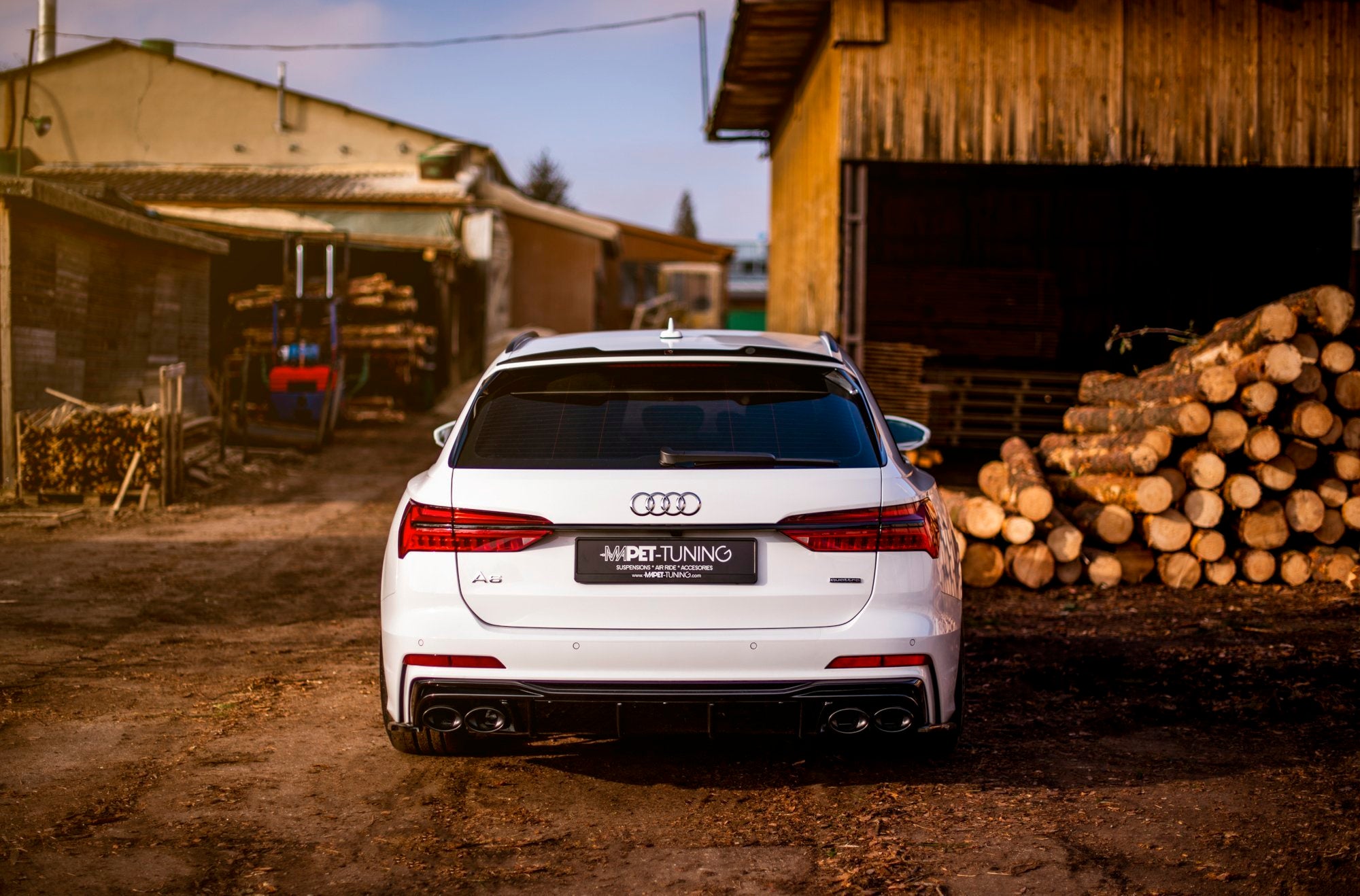 Maxton Design Diffusor Heck Ansatz + Endrohre für Audi A6 S-Line / S6 C8 / C8 Facelift