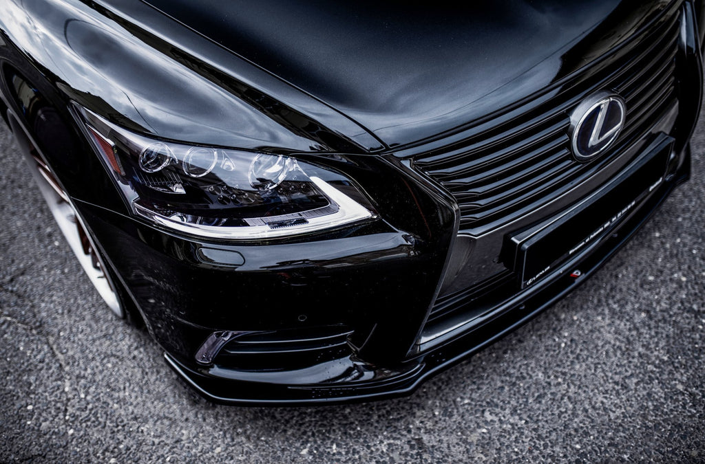 Maxton Design Street+ Spoilerlippe Front Ansatz passend für Lexus LS Mk4 Facelift schwarz Hochglanz