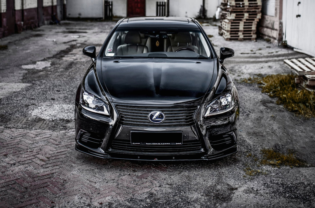 Maxton Design Street+ Spoilerlippe Front Ansatz passend für Lexus LS Mk4 Facelift schwarz Hochglanz