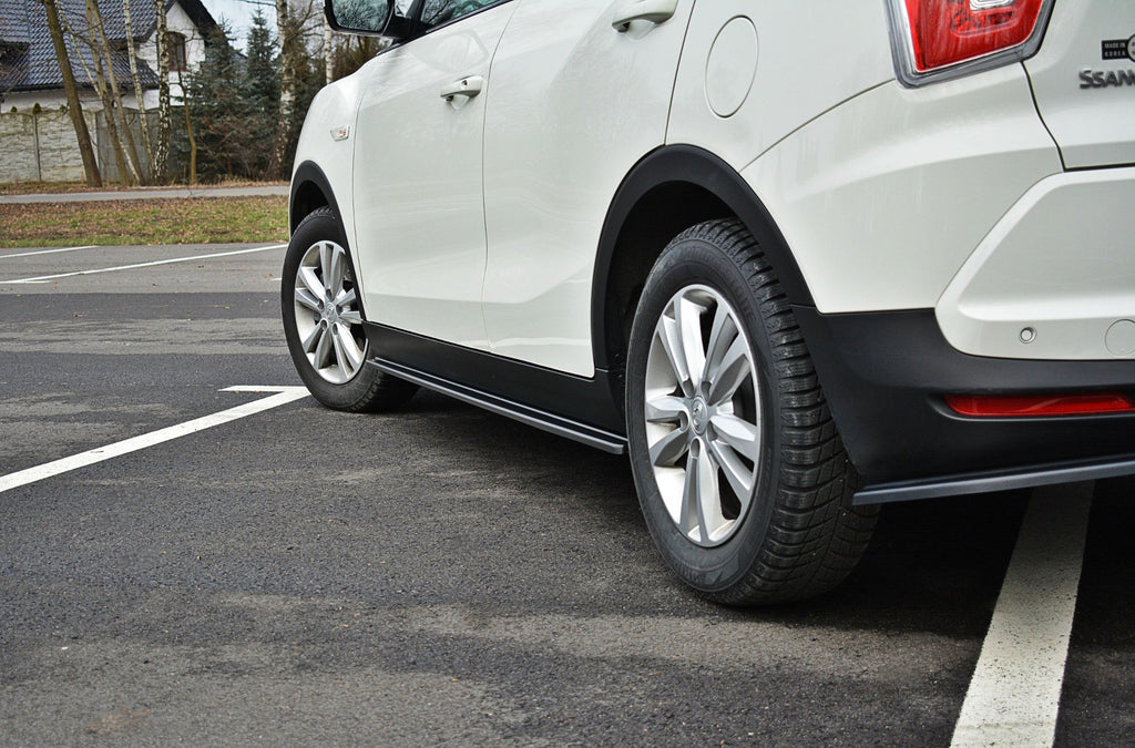 Maxton Design Street+ Seitenschweller Leisten passend für SSANGYONG TIVOLI schwarz Hochglanz