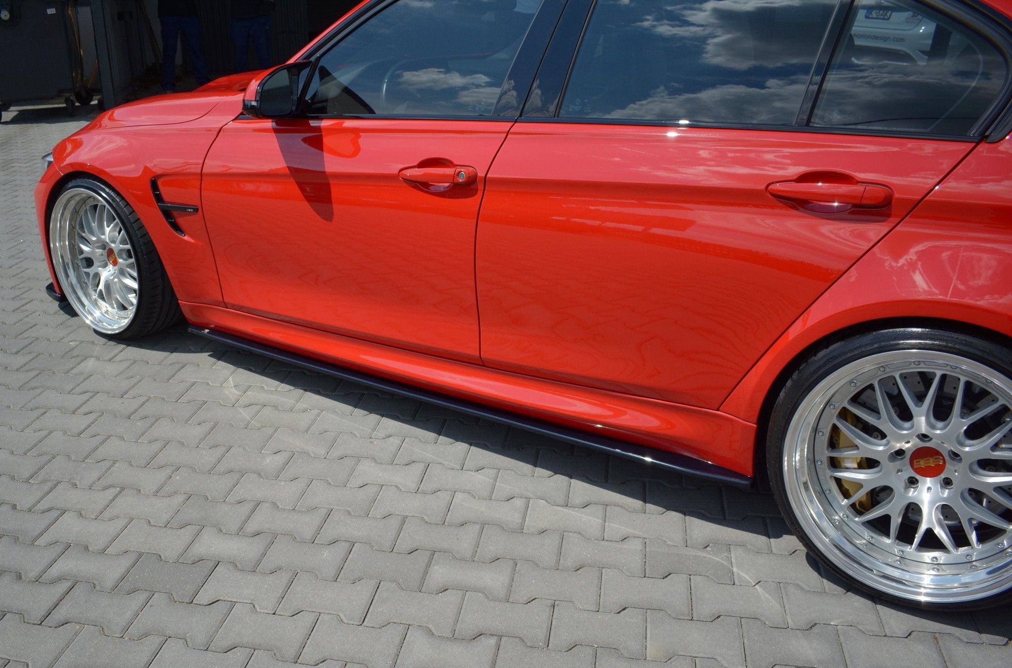 Maxton Design Street+ Seitenschweller Leisten passend für BMW M3 F80 schwarz Hochglanz