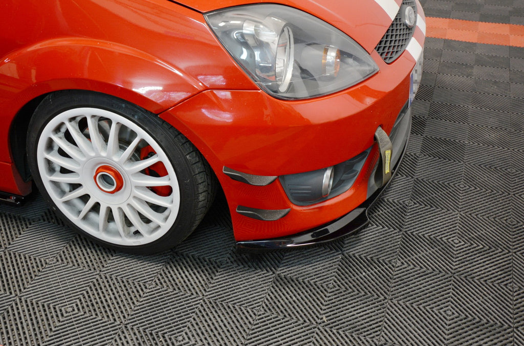 Maxton Design Street+ Spoilerlippe Front Ansatz V.1 passend für Ford Fiesta ST Mk6 schwarz Hochglanz