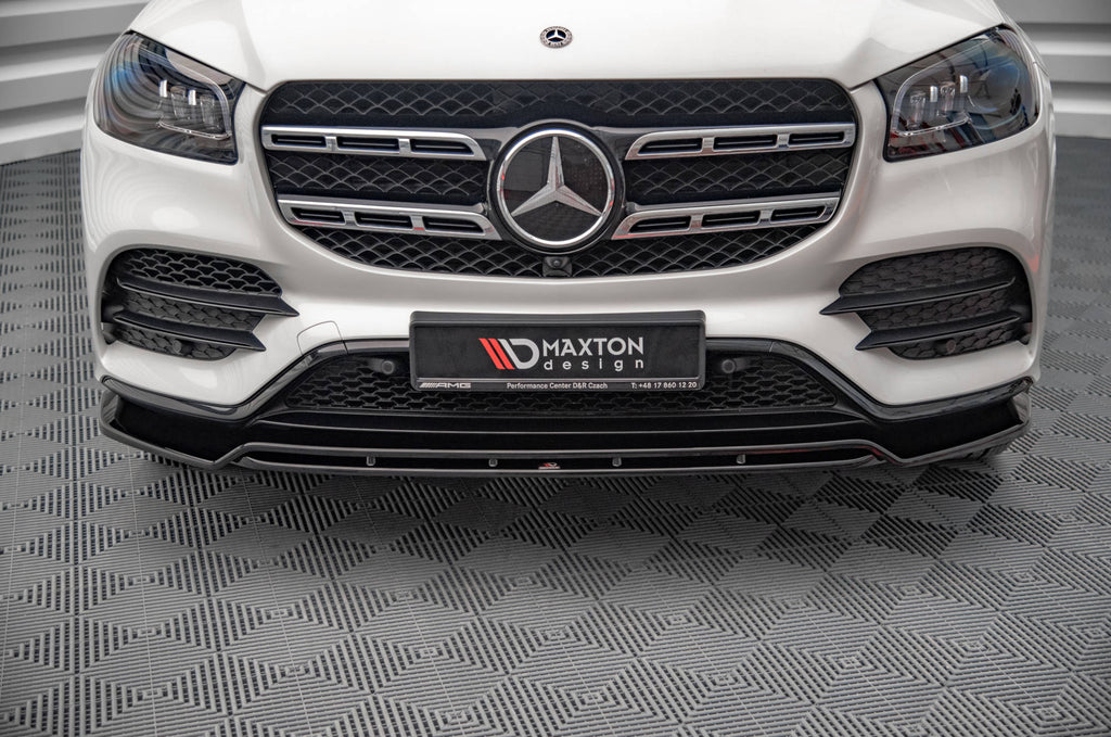 Maxton Design Street+ Spoilerlippe Front Ansatz V.1 passend für Mercedes-Benz GLS AMG-Line X167 schwarz Hochglanz