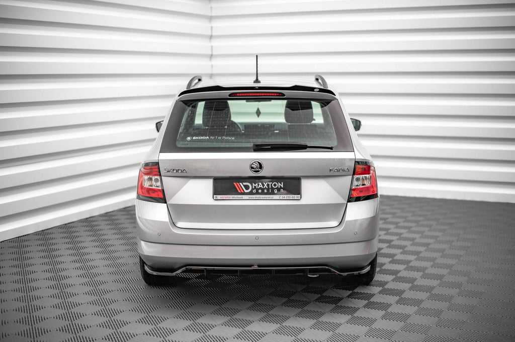 Maxton Design Spoiler CAP passend für Skoda Fabia Combi Mk3 schwarz Hochglanz