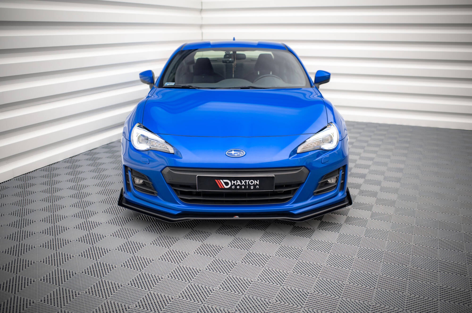 Maxton Design Street Pro Street+ Spoilerlippe Front Ansatz passend für + Flaps passend für V.1 + Flaps Subaru BRZ Mk1 Facelift schwarz Hochglanz