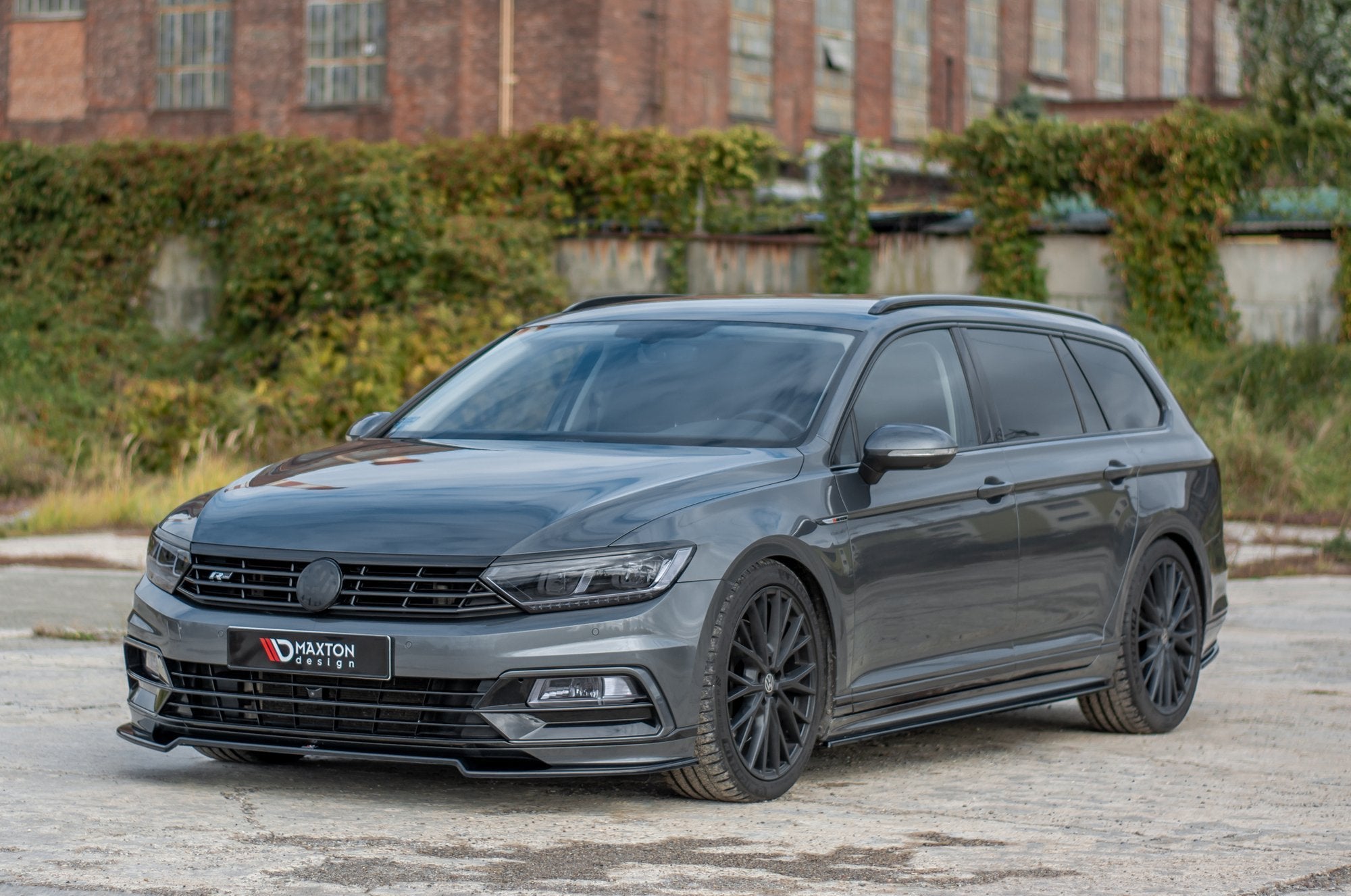 Maxton Design Street+ Seitenschweller Leisten passend für VW Passat R-Line B8 schwarz Hochglanz